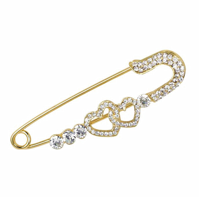 Vintage diamante brooch factory gold plated collar pin manufacturer custom silk scarves label pin wholesale brotheroch zircon jewelry set online china